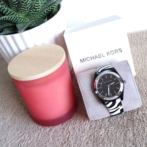 Michael Kors Women\'s Channing Three-Hand Zebra Print Leather Watch-MK2856 main image 3